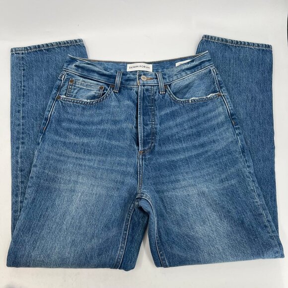 Denim Forum Blue Medium Wash Joni 90’s Hi-Rise Loose Jeans | Size 28 - Picture 4 of 10